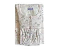 Linclalor Camicia da Notte Invernale Manica Lunga Serafino Raglan Interlock (Rosa, 48)