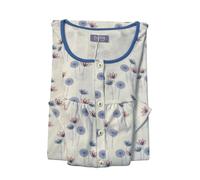 Linclalor Camicia da Notte Manica Lunga Serafino Reglan Interlock Stampato 100% Cotone Art.92246 (Campanula, 52)