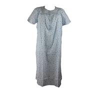 Linclalor.Camicia Notte in Stoffa Manica Corta 100% Cotone Manica Raglan Serafino Art.30825 (58, Cielo)