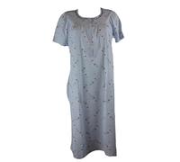Linclalor Camicia Notte Manica Corta 100% Cotone Maglina Manica Raglan Fino alla TG.60 Taglie Forti E CALIBRATE Art.75186 Azzurro (Azzurro, 58)