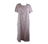 Linclalor.Camicia Notte Manica Corta 100% Cotone Maglina Taglie Forti E CALIBRATE Art.74672 (Rosa Bubble, 62)