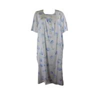 Linclalor Camicia NOTTE100% Cotone Maglina Manica Corta Fino alla TG 64 Taglie Forti E CALIBRATE Art.75154 (Bianco Azzurro, 64)