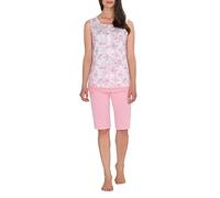 Linclalor Pigiama da Donna Estivo in Cotone con Canotta e Bermuda. Disponibile Fino alla Taglia 58