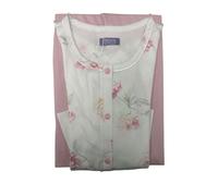 Linclalor Pigiama Donna Pantalone Lungo Manica Lunga Aperto Cotone Primaverile (IT, Numero, 56, Regular, Regular, Bianco/Glossy)