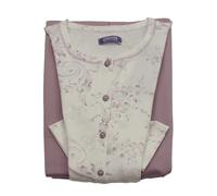 Linclalor Pigiama Pantalone Lungo Manica Lunga Serafino (IT, Numero, 58, Regular, Regular, Panna urora)
