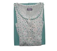 Linclalor PIGIAMA SERAFINO MANICA CORTA PANTALONE LUNGO COTONE 100% (CIELO, 52)