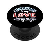 L'inclusione è il mio linguaggio d'amore - Consapevolezza dell'autismo PopSockets PopGrip Adesivo