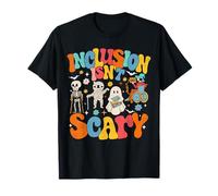 L'inclusione Non è Spaventoso Fantasma Mummia Halloween SLP Sped Teacher Maglietta