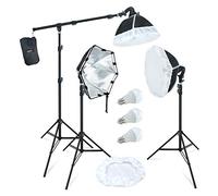 Linco Lincostore AM261 - Kit di illuminazione per studio fotografico, con braccio per video continuo, 2400 lumen