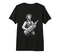 Lincoln Giocare Keytar Storia Divertente Meme Abraham Maglietta Premium