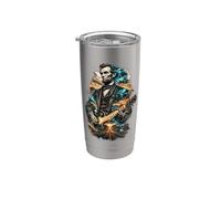 Lincoln Highway Guitar Storm Patriotic Rock Legend presidente Bicchiere termico in acciaio inox doppia parete