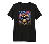 Lincoln on Eagle & Guns USA Flag America 250 4 luglio Maglietta Premium