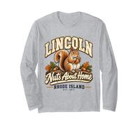 Lincoln Rhode Islands Squirrel EST 1871 Città Natale Maglia a Manica