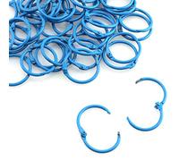Lind Kitchen 50 anelli in metallo da 2,5 cm, per raccoglitori di libri con cerniera, per album di ritagli, album fotografici, album fotografici, fai da te, 25 mm (blu)
