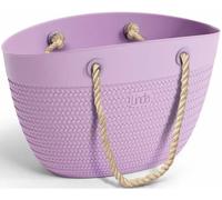 BORSA SPIAGGIA SHOPPING LINDA BAG ITALY LILLA MANICI CORDA CON POCHETTE