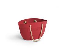 LINDA BAG BORSA MARE IN PLASTICA COLORATA,VIMINI, MANICO IN CORDA ITALY