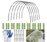 LINDADECOR Kit di 30 cerchi per copertura delle piante, cerchi per serra per aiuole rialzate, tunnel per coltivazione, cerchi per la protezione delle piante da giardino, per piante da esterno, reti