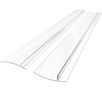 Linda's Essentials Coperture in silicone per stufe (confezione da 2), resistenti al calore, sigillano gli spazi tra piano cottura e bancone, facili da pulire (76,2 cm, trasparenti)