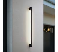 Lindby applique a LED Neano, 120 cm, nera, metallo, IP54 LINDBY