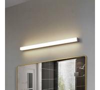 Lindby Applique a LED Philippa, angolare, 89 cm, color alluminio, IP44 LINDBY
