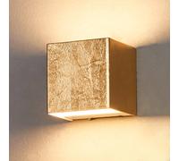 Lindby Applique a LED Quentin, larghezza 9 cm, colore oro, metallo LINDBY