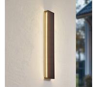 Lindby applique a LED solare Laarni, dimmerabile, IP54, nera LINDBY