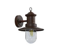 Applique da esterno Lindby Eloretta, ruggine, acciaio, altezza 31 cm LINDBY