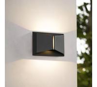 Lindby applique da esterni LED Anlira, nera, Up & down, IP65 LINDBY