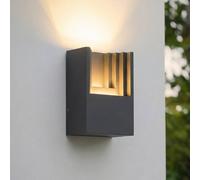 Lindby Applique da esterni LED Aurali, 1 luce, nera, IP65 LINDBY