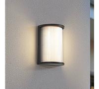 Lindby Applique da esterni LED Calvik, nera, scanalata, IP44 LINDBY