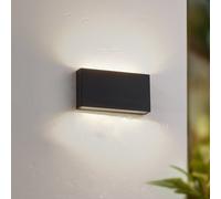 Lindby applique da esterni LED Jarte, nera, metallo, 17 cm, IP54 LINDBY