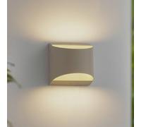Lindby applique da esterni LED Lenore, beige, metallo, 13,5 cm LINDBY