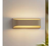 Lindby applique da esterni LED Lenore, beige, metallo, 36,5 cm LINDBY