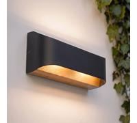 Lindby applique da esterni LED Lenore, nera, metallo, 36,5 cm LINDBY