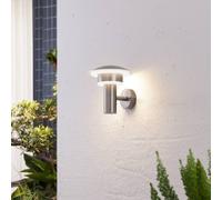 Lindby applique da esterni LED Lillie, altezza 19 cm, acciaio inox LINDBY