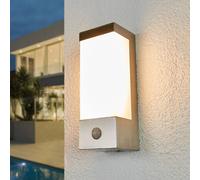 Lindby Applique da esterni con sensore di movimento (Moderno) colore Grigio, in Acciaio Inox lampadina inclusa parete esterna/parete casa abitazione terrazzo und balcone
