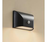 Lindby applique da esterni LED Siana, nero, PC, sensore LINDBY