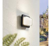 Lindby applique da esterni LED Sibara, antracite, angolare, IP54 LINDBY