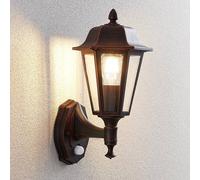 Lindby Applique da esterni dimmerabile con sensore di movimento colore Nero, in Alluminio parete esterna/parete casa abitazione terrazzo und balcone