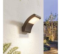Lindby Applique da esterno a LED Radane, grigio scuro, angolare, IP54 LINDBY