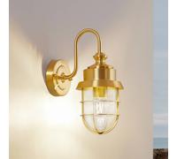 Lindby applique da esterno Adalie, color ottone, acciaio inox LINDBY
