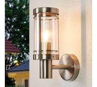 Applique da esterno Lindby Djori, colore alluminio, acciaio inossidabile, E27 LINDBY