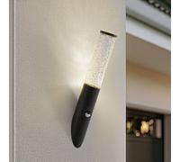 Lindby Applique da esterno Gavros, nera, alluminio, sensore LINDBY