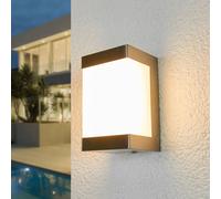 Lindby Applique da esterni 'Severina' (Moderno) colore Grigio, in Acciaio Inox (1 luce, lampadina inclusa) Applique per parete esterna/parete di casa, abitazione, terrazzo und balcone