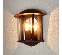 Lindby applique da esterno Maelis, marrone ruggine, metallo, 27 cm, E27 LINDBY