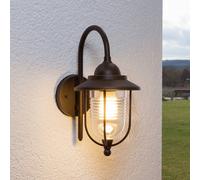 Lindby Applique da esterno Mertis, altezza 37 cm, color ruggine, alluminio LINDBY