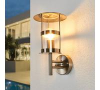 Lindby Applique da esterni (Moderno) colore Grigio, in Acciaio Inox parete esterna/parete casa abitazione terrazzo und balcone