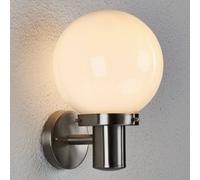 Lindby Applique da esterno Samuel, acciaio inox LINDBY