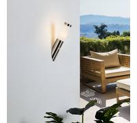 Lindby Applique da esterno Statius, grigio, acciaio inox, sensore LINDBY