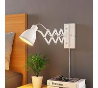 Lindby applique da lettura Merle, altezza 22 cm, bianco, estensibile LINDBY